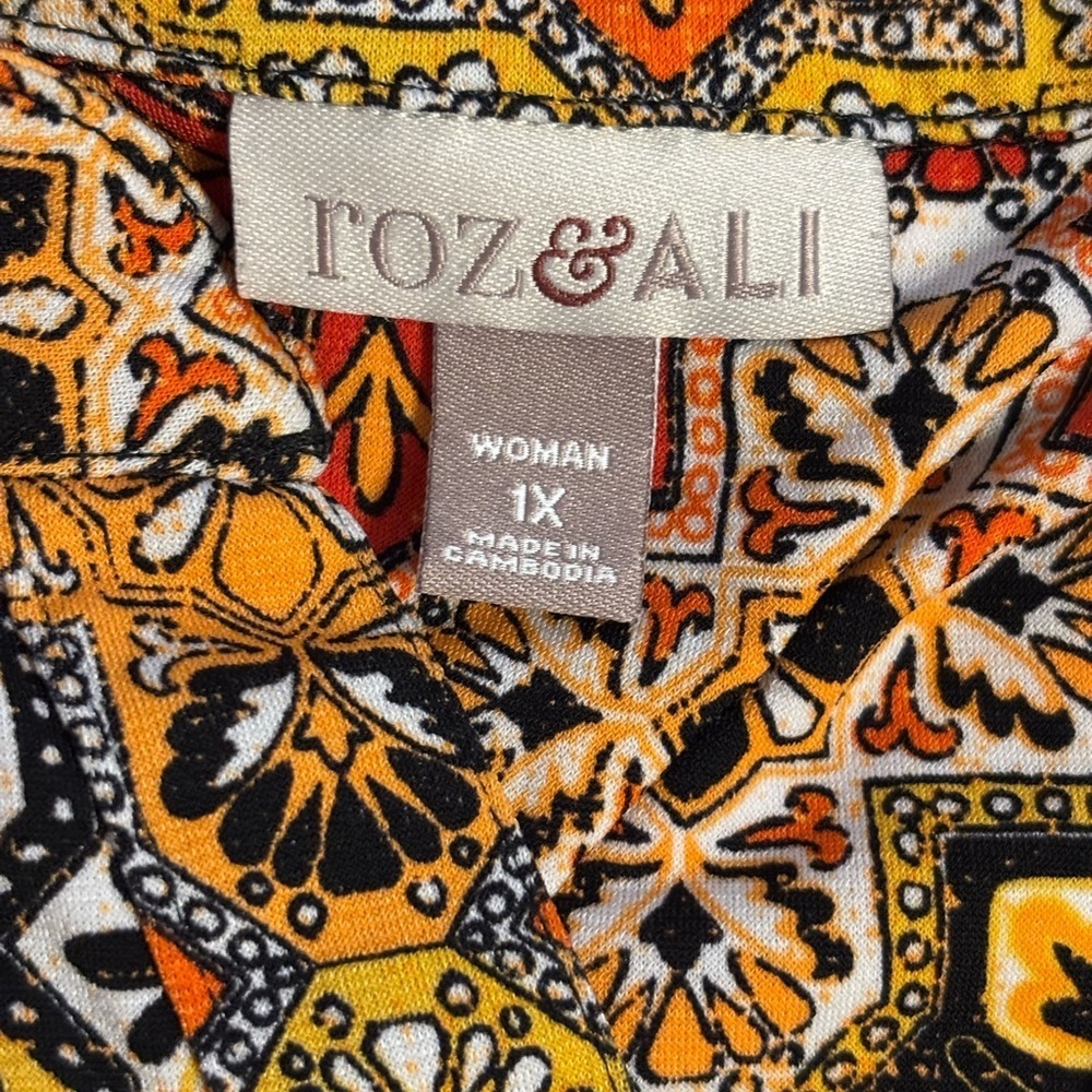 Roz & Ali Vibrant Geometric Blouse - Picture 2 of 8